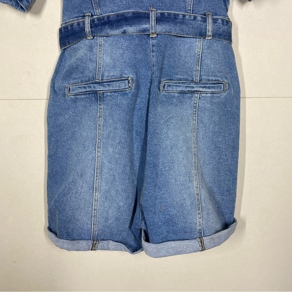NWOT Avec Les Filles Denim Jean Boiler Romper Jumpsuit - Picture 6 of 12